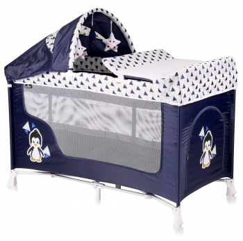 Манеж-кровать LORELLI San Remo 2 Plus — Сине-белый / Blue&White Penguin 1936