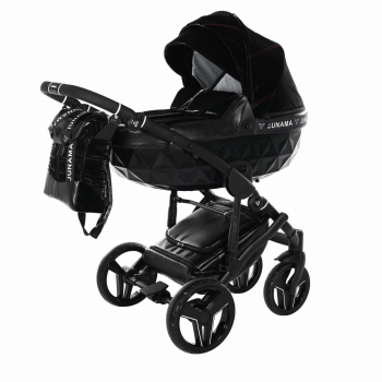 Коляска 2 в 1 Junama Clermont — JCL-01 ткань черная/короб черный/рама черная