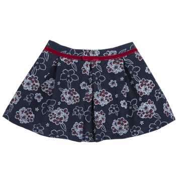 Юбка Chicco, принт Цветы, цвет синий — Синий, р.74