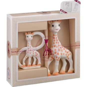 Игрушки-прорезыватели Vulli в наборе в подарочной упаковке Жирафик Софи (натуральный каучук)