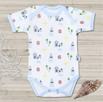 Комбинезон\Боди кор. рукав Веселый малыш 