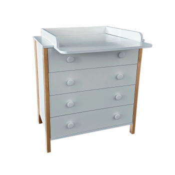 Пеленальный комод КЕДР Adele — Белый/бук