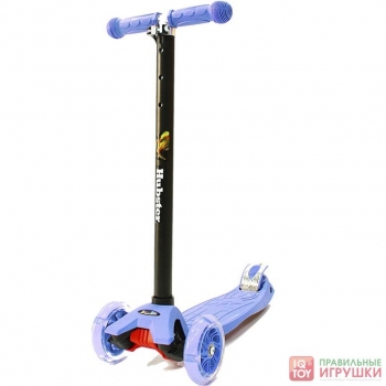 Трехколесный самокат Hubster Maxi Flash — синий