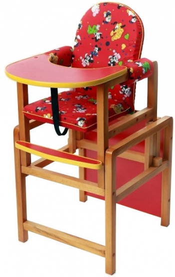 Стульчик для кормления Farfello "Ксения" — красный