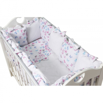 Бортики в кроватку Ma Licorne La Papillon — Rose (Розовый)