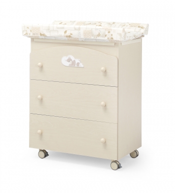 Пеленальный комод с ванночкой Erbesi Dormiglione — Bleached (выбеленный)