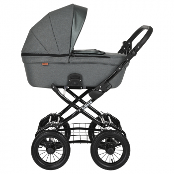 Коляска для новорожденных Pituso Leticia Classic/12d — Night Green+Кожа Night Green Metalic