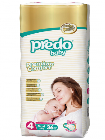 Подгузники Predo Baby Двойная пачка (36 шт.) № 4 (7-18 кг) макси