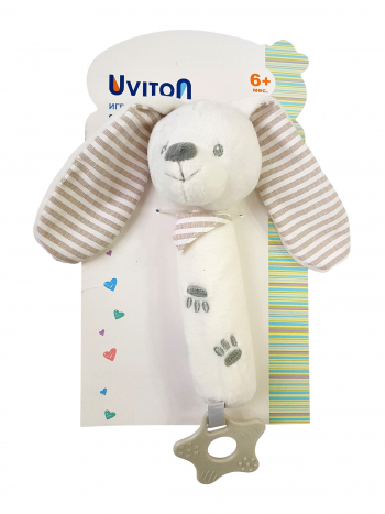 Игрушка-пищалка Uviton Baby bunny арт. 0202 — Бежевый