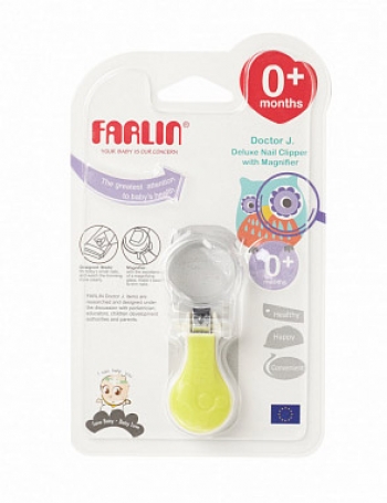 Детские маникюрные щипчики с лупой Farlin — Салатовый