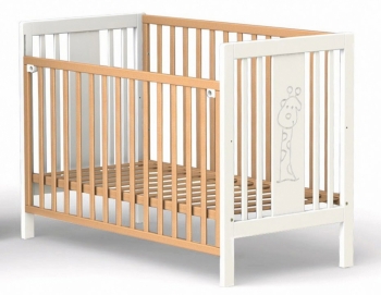 Кровать Fiorellino Giraffe 120x60 — Белый/Натуральный
