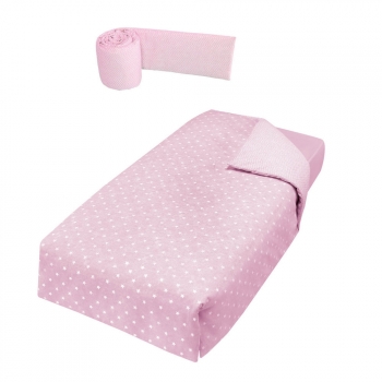 Бортики и покрывало 140х70 Micuna Galaxy TX-1732 — Galaxy Pink