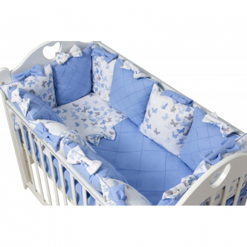 Бортики в кроватку Ma Licorne La Foret — Bleu (голубой)