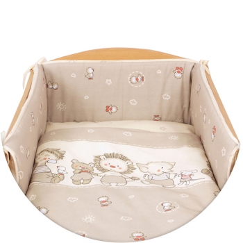 Постельное бельё Ceba Baby с принтом 3 предмета — Ducklings Brown Lux