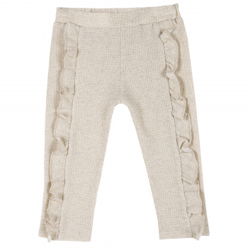 Брюки Chicco с декоративными рюшами, цвет бежевый