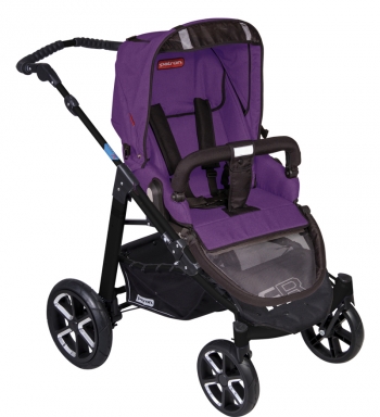 Коляска 3 в 1 Patron Fenix 4C-B (черная рама) — spirit plum purple 658