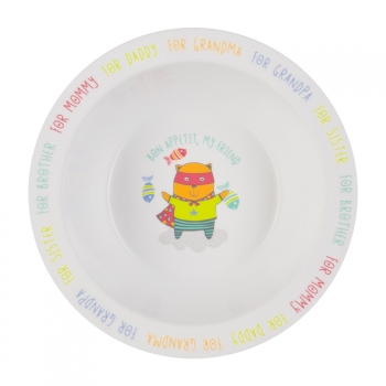 Тарелка глубокая для кормления Happy Baby — Cat