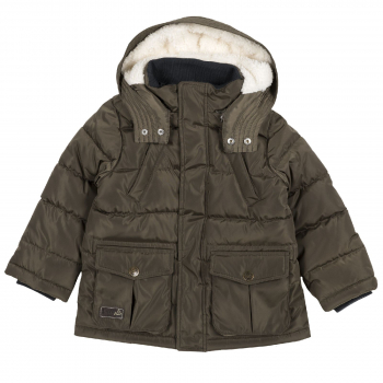 Куртка Chicco с отстегивающимся капюшоном на молнии, цвет коричневый