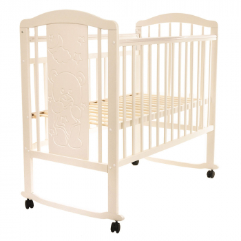 Детская кроватка Pituso Noli Мишутка (колесо-качалка) — Слоновая кость