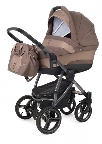 Коляска для новорожденных Esspero Newborn Lux (шасси Graphite) — Coffee