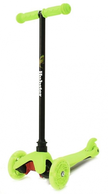 Трехколесный самокат Hubster Mini Flash — зеленый