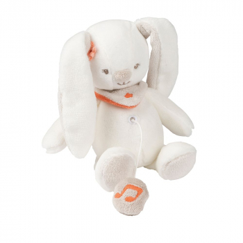 Игрушка мягкая Nattou Musical Soft toy MINI Mia & Basile — Кролик музыкальная 562072