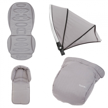 Colour pack для Oyster2/MAX (капюшон, текстиль, накидка на ноги) — Pure Silver