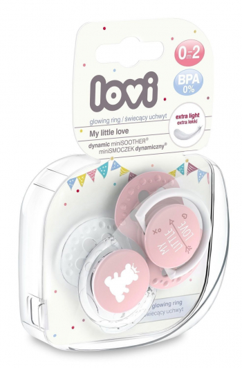 Пустышка динамическая Lovi My Little Love, арт. 22/847, силикон, 0-2 мес. — для девочки