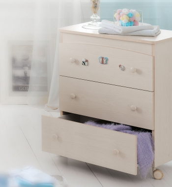 Комод пеленальный с ванночкой Baby Expert Perla — выбеленный