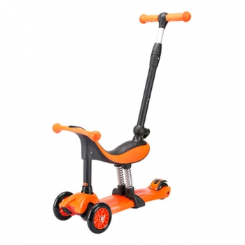 Трехколесный самокат TechTeam Genius — оранжевый