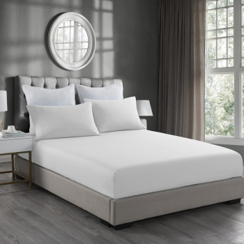 Трикотажная простыня на резинке 160х200х20 — Белый