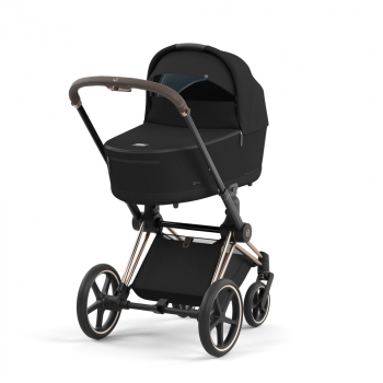 Коляска для новорожденных Cybex Priam IV (шасси Rosegold) — Deep Black
