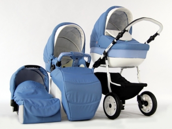 Коляска 3 в 1 Farfello Fortuna F-line — FL6 голубой