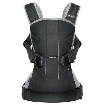 Многофункциональный рюкзак-кенгуру BabyBjorn One Cotton — Черный с серым