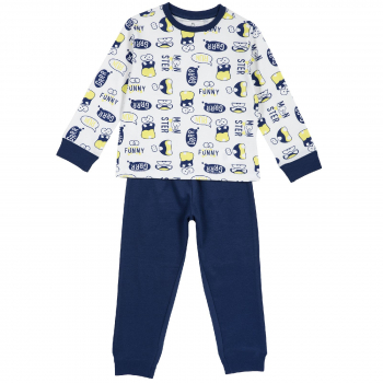 Пижама Chicco, принт Funny Monster GRRR, длинный рукав, для мальчиков