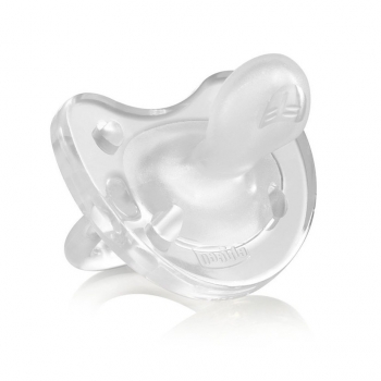 Пустышка Chicco Physio Soft, 1 шт., 12 мес.+, силикон — прозрачная, 310410149