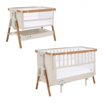Кровать-трансформер приставная Tutti Bambini CoZee XL 120*60 — Scandinavian Walnut/Ecru 211209/7508