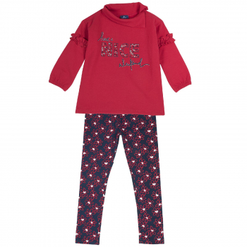 Комплект (кофта+брючки) Chicco для девочек цвет синий — размер 110, цвет синий