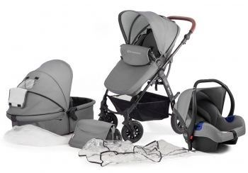 Коляска 3 в 1 KinderKraft Movo — grey