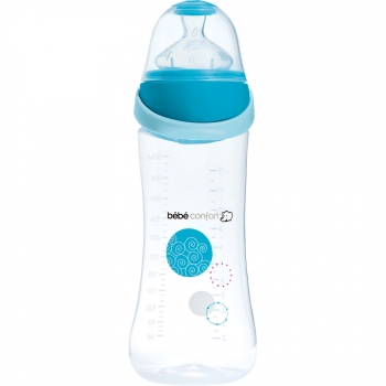 Бутылочка Bebe Confort серия Maternity PP, сил. соска для супов и каш, 360 мл, 6-24 — голубой