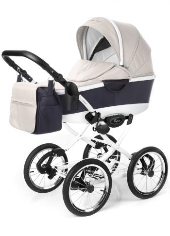 Коляска для новорожденных Esspero Classic Alu (шасси White) — Beige