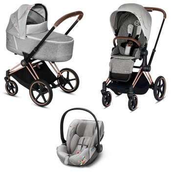 Коляска 3 в 1 Cybex Priam III Koi (Cloud Z i-Size) — Rosegold