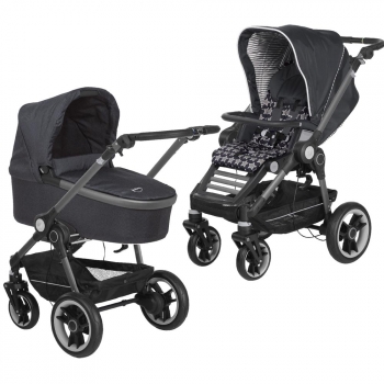 Коляска 2 в 1 Teutonia BeYou V4 Elite (шасси Graphite) — 6105-6165-6165 Gris Bleu-Starlight