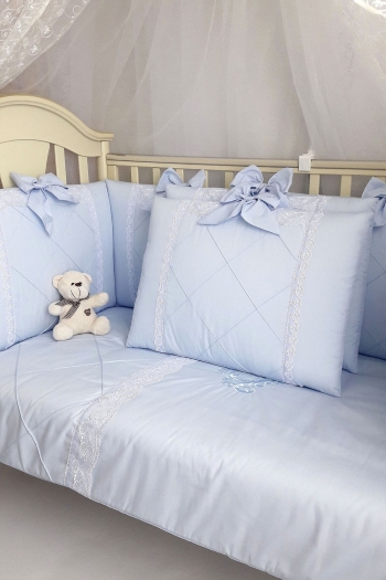 Комплект постельного белья Eco Line Нежная Зефирка (11 предметов) — Голубой