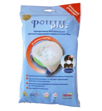 Дополнительные впитывающие пакеты Potette Plus (30 шт.)