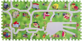 Коврик-пазл 12" с дорогами - NT Funkids "Город-1" — 03