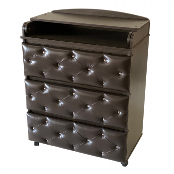 Пеленальный комод Антел Ульяна (7) 800/3 с мягким фасадом — Венге