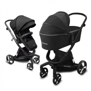 Коляска 2 в 1 Amarobaby Tutum с Auto Brake — Черный