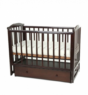 Детская кроватка Кубаньлесстрой Лютик АБ 15.2 — . Махагон