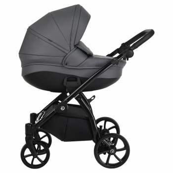 Коляска 3 в 1 Tutis Nanni Кожа (2023) — Кожа Серый
